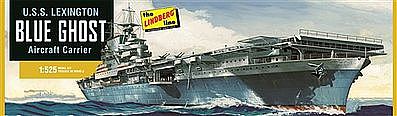 Lindberg USS Lexington Aircraft Carrier Plastic Model Military Ship Kit 1/525 Scale #hl436-12