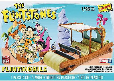 Lindberg Flintstones Car Snap Kit Snap Tite Plastic Model Vehicle Kit 1/25 Scale #hl604-12
