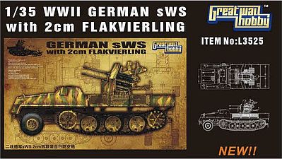 Lion-Roar 1/35 WWII German sWS w/2cm FlaK Gun (Plastic Kit)