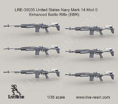 Live-Resin 1/35 US Navy Mk 14 Mod 0 Enhanced Battle Rifle (EBR) (6)