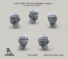 1/35 US Army Modern Heads w/ESS Crossbow Goggles (5)