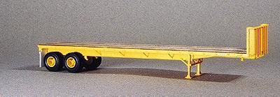 Lonestar 40 Trailmobile Flatbed Trailer Kit (Construction Yellow) HO Scale Model Trailer #5010