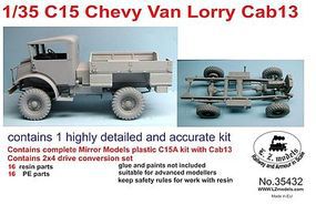 LZ C15 Cab 13 Chevy Van Lorry Flatbed Truck Plastic Model Military Vehicle 1/35 Scale #35432