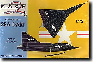 Mach2 Convair XF2Y1 Sea Dart US Navy Jet Seaplane Plastic Model Airplane Kit 1/72 Scale #1