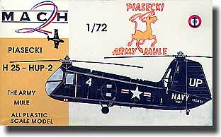 Mach2 Piasecki H25HUP2 Army Mule Helicopter Plastic Model Helicopter Kit 1/72 Scale #12