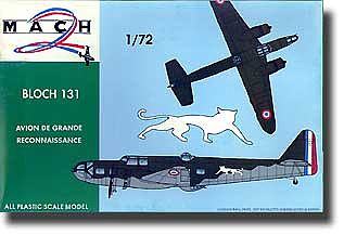 Mach2 Bloch 131 WWII French Medium Bomber Plastic Model Airplane Kit 1/72 Scale #14