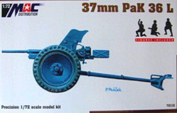 Mach2 1/72 37mm Pak 38L Gun w/3 Figures & Resin Parts