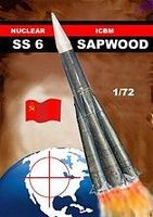 Mach2 SS6 Sapwood Russian Nuclear Ballistic Missle Space Program Plastic Model Kit 1/72 #lo15