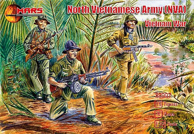 Mars North Vietnamese Army Vietnam War (18) Plastic Model Military Figure Kit 1/32 Scale #32007