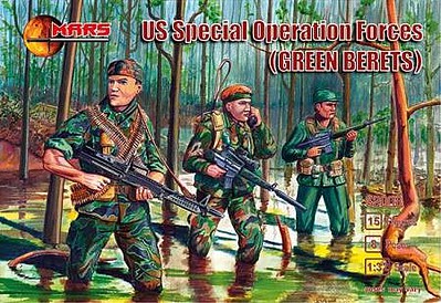 Mars Green Berets Vietnam War (18) Plastic Model Military Figure Kit 1/32 Scale #32008