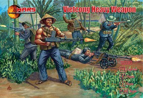 Mars Vietnam War Vietcong Heavy Weapon Soldiers Plastic Military Figures 1/32 Scale #32030