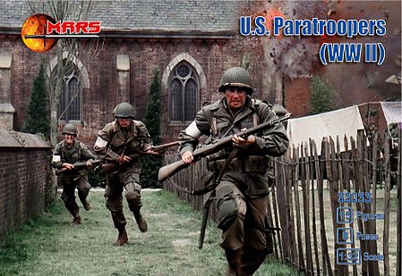 Mars WWII US Paratroopers Plastic Military Figures 1/32 Scale #32033