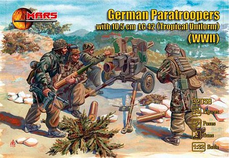 Mars WWII German Paratroopers Tropical Uniform Plastic Military Figures 1/32 Scale #32038