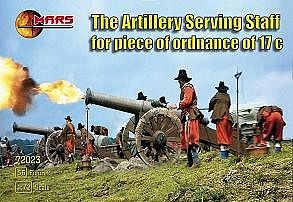 Mars 17th Century Artillery Serving Staff Plastic Model Military Figure 1/72 Scale #72023