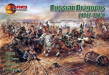 Mars Napoleonic War 1812-15 Russian Dragoons Plastic Model Military Figure 1/72 #72029