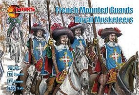 Mars French Guards Royal Musketeers (12 Mtd) Plastic Model Military Figure 1/72 Scale #72045