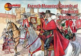 Mars French Guards of Cardinal Richelieu (12 Mtd) Plastic Model Military Figure 1/72 #72046