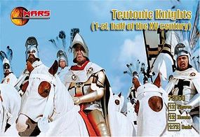 Mars 1st Half XV Century Teutonic Knights (12 Mounted) Plastic Model Military Figure 1/72 #72050