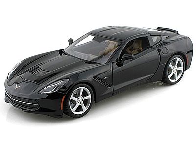 Maisto 2014 Corvette Stingray Coupe (Black) Diecast Model Car 1/18 Scale #31182blk