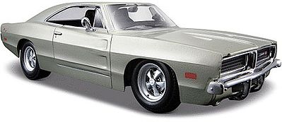 Maisto 1969 Dodge Charger R/T (Silver) Diecast Model Car 1/25 Scale #31256slv