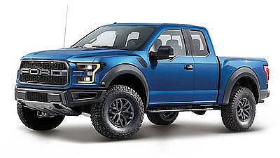 Maisto 2017 Ford F150 Raptor Pickup Truck (Blue) Diecast Model Truck 1/ ...
