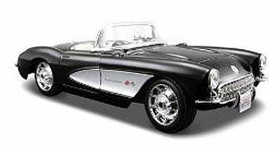 Maisto 1957 Corvette Convertible (Black) Diecast Model Car 1/24 scale #31275blk