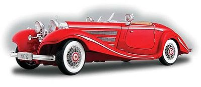 Maisto 1936 Mercedes Benz 500K Type Special Roadster (Red) Diecast Model Car 1/18 Scale #36862red