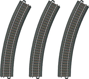 Marklin 3-Rail C Track Curved Sections pkg(3) HO Scale Nickel Silver Model Train Track #20230