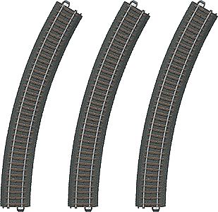 Marklin 3-Rail C Track Curved Sections pkg(3) HO Scale Nickel Silver Model Train Track #20330