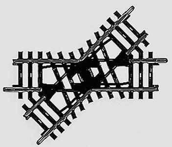Marklin K Track Standard Crossing - 45 Degrees HO Scale Nickel Silver Model Train Track #2258