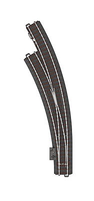 Marklin C-Track Wide Radius Curved Turnout - 20 1/4 515mm - Left Hand