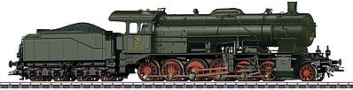 Marklin Class K 2-12-0 Wurttemberg State Railways HO Scale Model Train Steam Locomotive #37048