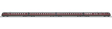 Marklin Class VT 08.5 Paris-Ruhr TEE Diesel Rail Car - 3-Rail w/Sound & Digital German Federal Railroad DB (Era III 1957, red gray)