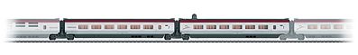 Marklin Thalys High-Speed Train Intermediate 2 Car Add-On HO Scale Model Train Passenger Car #43424