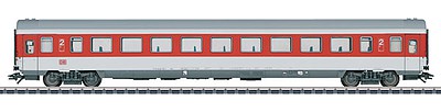 Marklin Type Bpmz 293.2 2nd Class Coach - 3-Rail Ready to Run German Railroad DB AG (Era V 2001 (white, red, gray)