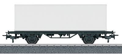 Marklin 2-Axle Container Car w/30 Container Paintable White HO Scale Model Train Freight Car #44810