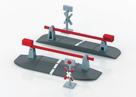 Crossing Gates HO Scale Model Railroad Operating Accessories