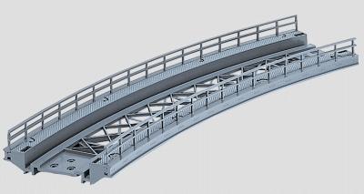 Marklin K Track Bridge Ramp 16-3/4 Radius HO Scale Nickel Silver Model Train Track Accessory #7569