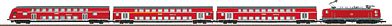 Marklin Class 143 Electric Bi-Level Commuter Train German RR Z Scale Model Train Set #81444