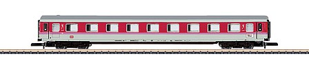 Marklin Type Avmz 111.2 IC 1st Class Compartment - Ready to Run German Federal Railroad DB (Era V 1992, white, red, pink, gray) - Z-Scale