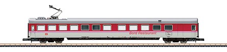 Marklin Type WRmz 7 Diner - Ready to Run German Federal Railroad DB (Era V 1992, white, red, pink, gray) - Z-Scale