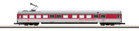 Marklin Type WRmz 7 Diner Ready to Run German Federal Railroad DB (Era V 1992, white, red, pink, gray) Z-Scale