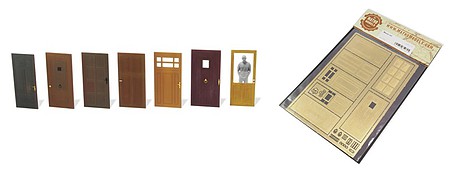 Matho Doors Set, Photo-Etch (7 different styles) Plastic Model Diorama Kit 1/35 Scale