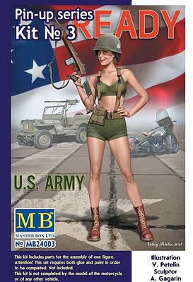 Master-Box Alice US Army Pin-Up Plastic Model Military Figure Kit 1/24 Scale #24003