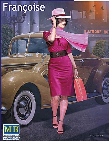 Master-Box Francoise Stylishly Dressed w/ Hat & Scarf Plastic Model Celebrity Kit 1/24 Scale #24067