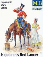 Master-Box Napoleon's Red Lancer Mounted on Horse and Maiden Plastic Model Military Figure 1/32 #3209