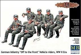 Master-Box WWII German Infantry Sitting (6) Plastic Model Military Figure 1/35 Scale #35137