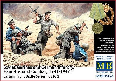 Master-Box Soviet Marines & German Infantry Fight Plastic Model Military Figure 1/35 Scale #35152