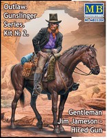 Master-Box Outlaw Gunslinger- Gentleman Jim Jameson Hired Gun Plastic Model Figure Kit 1/35 #35204