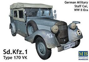 Master-Box WWII German SdKfz 1 Type 170VK Plastic Model Military Staff Car Kit 1/35 Scale #3530